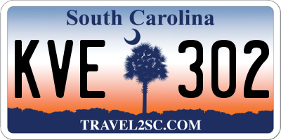 SC license plate KVE302