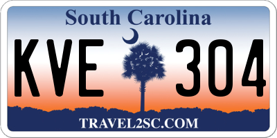 SC license plate KVE304