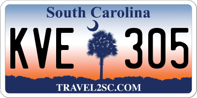 SC license plate KVE305