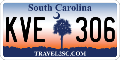 SC license plate KVE306