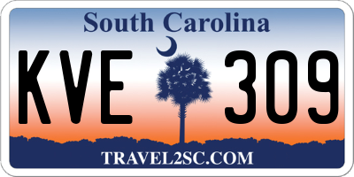 SC license plate KVE309