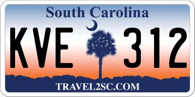 SC license plate KVE312