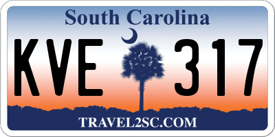 SC license plate KVE317