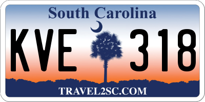 SC license plate KVE318