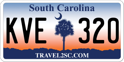 SC license plate KVE320
