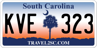 SC license plate KVE323