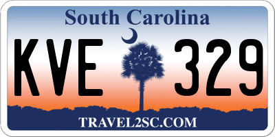 SC license plate KVE329
