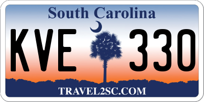 SC license plate KVE330