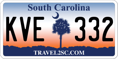 SC license plate KVE332