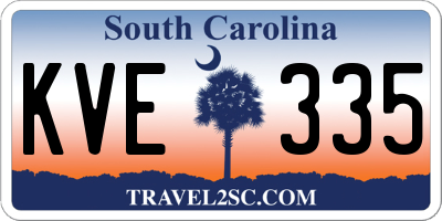 SC license plate KVE335