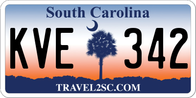 SC license plate KVE342