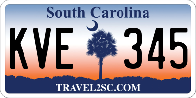 SC license plate KVE345
