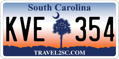 SC license plate KVE354