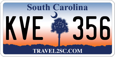 SC license plate KVE356
