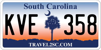 SC license plate KVE358