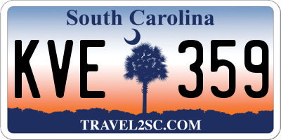SC license plate KVE359