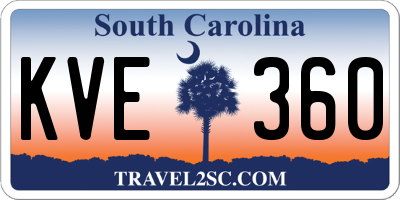 SC license plate KVE360
