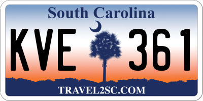 SC license plate KVE361