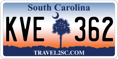 SC license plate KVE362