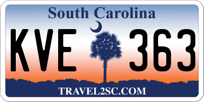 SC license plate KVE363