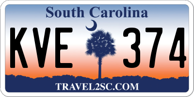 SC license plate KVE374