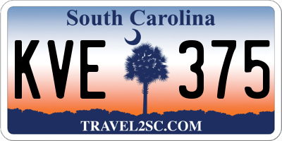 SC license plate KVE375