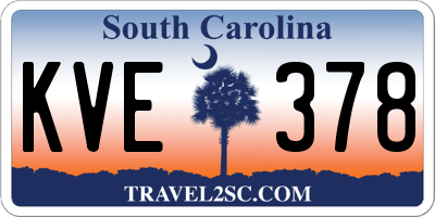 SC license plate KVE378