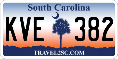 SC license plate KVE382