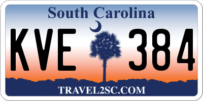 SC license plate KVE384