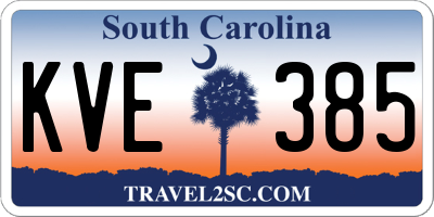 SC license plate KVE385