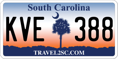 SC license plate KVE388