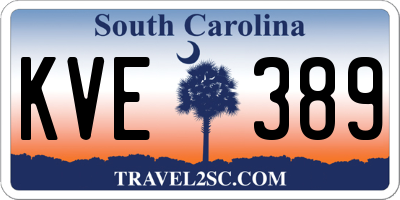 SC license plate KVE389