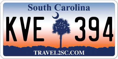 SC license plate KVE394