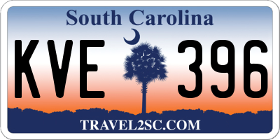 SC license plate KVE396