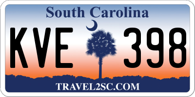 SC license plate KVE398