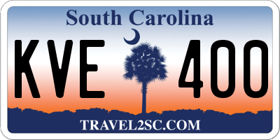 SC license plate KVE400