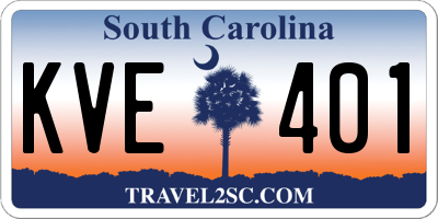 SC license plate KVE401