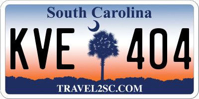 SC license plate KVE404