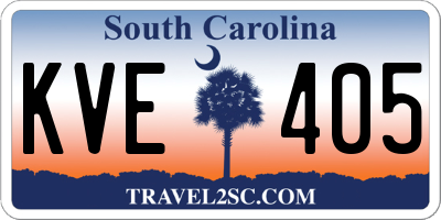 SC license plate KVE405