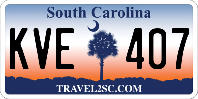 SC license plate KVE407