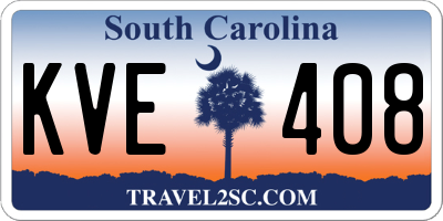 SC license plate KVE408