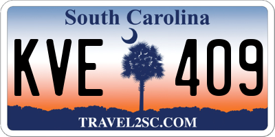 SC license plate KVE409