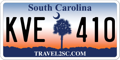 SC license plate KVE410