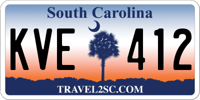 SC license plate KVE412