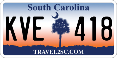 SC license plate KVE418