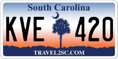 SC license plate KVE420