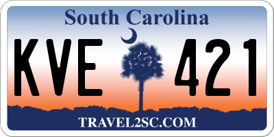 SC license plate KVE421