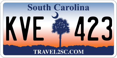 SC license plate KVE423