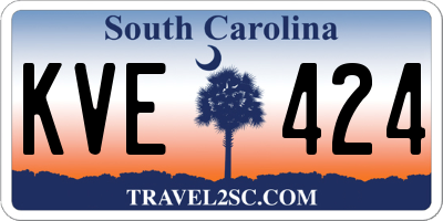 SC license plate KVE424