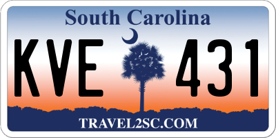 SC license plate KVE431